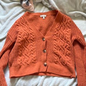 Cropped knit sweater